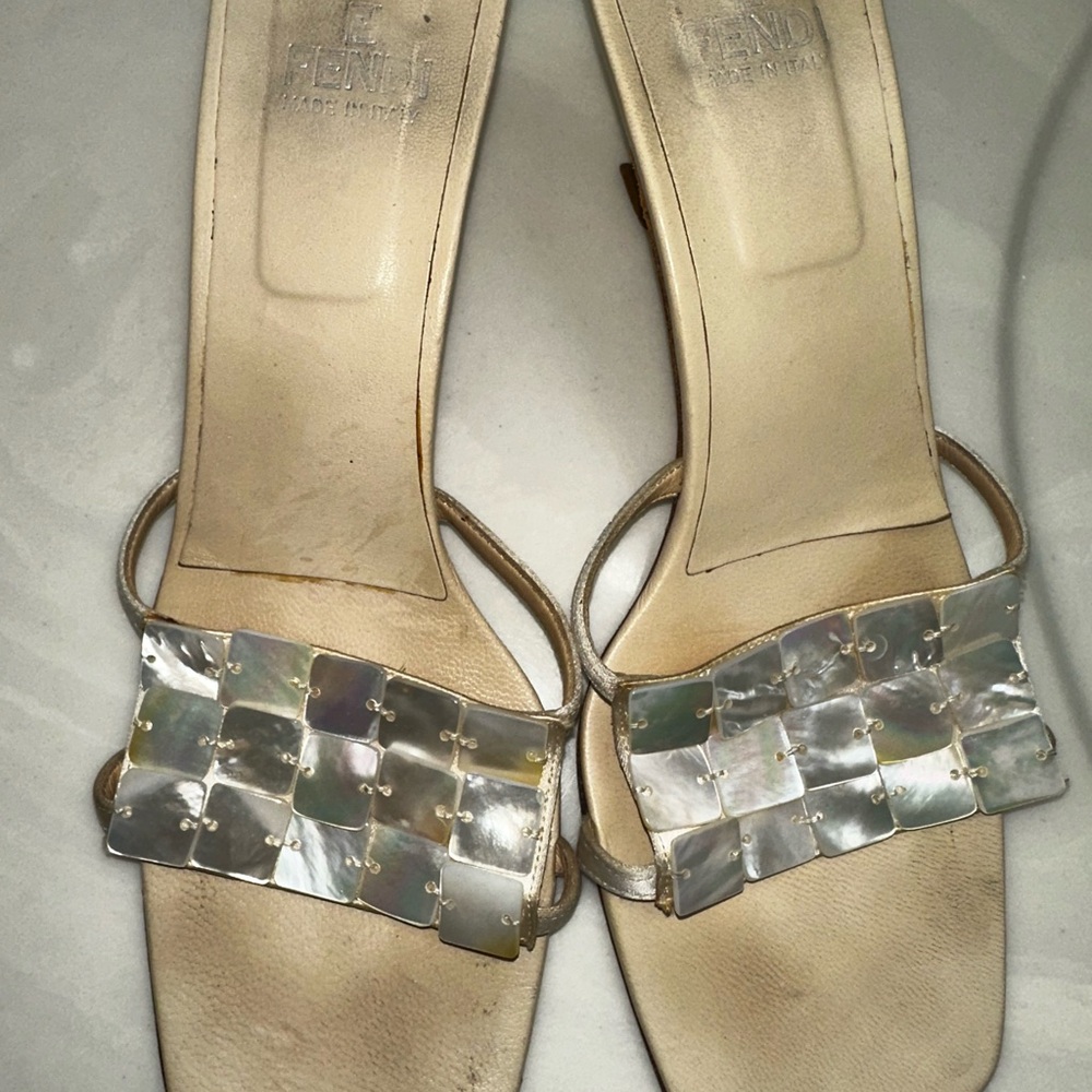 Fendi pearl heels